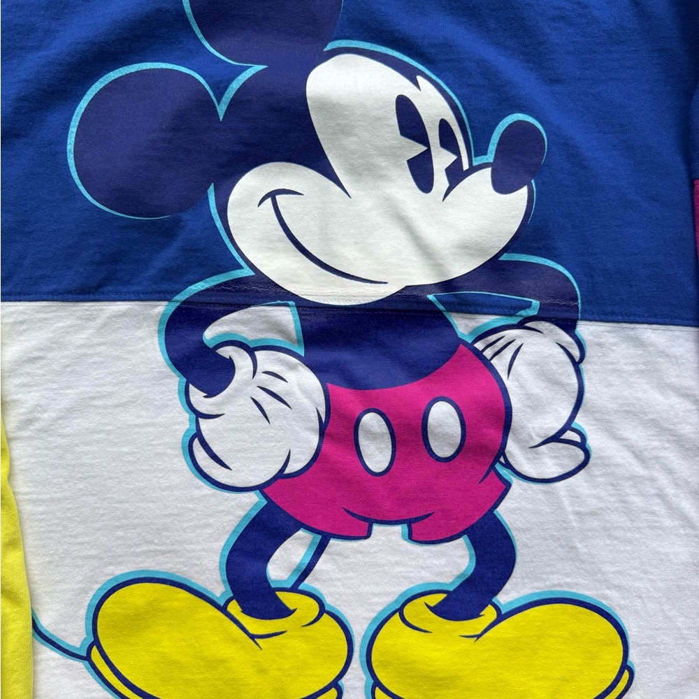 Disney Mickey Mouse Colorblock Sweatshirt - Blue, Pink, Yellow - Picture 2 of 6